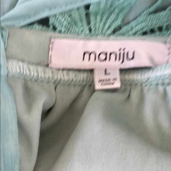 Maniju mint green designer gown L prom gala wedding event party aniversarry - Picture 3 of 10